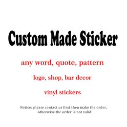 Custom Made Wall Stickers Send Us the Picture Customised Wall Decals Home Decoration Quote Words Pattern Vinyl Stickers