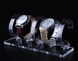 5 Bits high grade Wrist Watch Display Stand Holder Rack clear acrylic Jewellery bracelet Tabletop show stand decoration Organiser di9308152