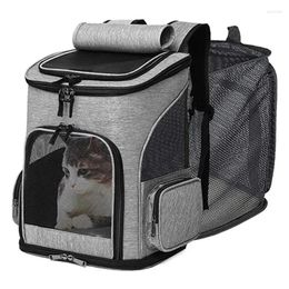 Cat Carriers Dog Carrier Bag Pet Double Shoulder Backpack Sturdy Frame Breathable Foldable Puppy Large Capacity Expandable Bags