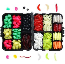 Carp Fishing Tackle Box Kit Fishing Accessories Mixed Beads Soft Lures Imitation Baits Carp Gear Kit261n1421614