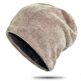 BeanieSkull Caps IANLAN Fashion Unisex Winter Soft Chenille Beanies for Men Women Solid Knit Hats Casual Fleece Lined Skullies IL00318 231212
