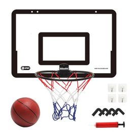 Balls Kids Mini Basket Ball Board Toy Set Children Hanging Basketball Hoop Indoor Door Wall Mounted S Sport Trainer Toy Boy Gift 231213