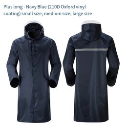 Waterproof Long Raincoat Windproof Rain Coats Rainwear Lightweight Hooded Trench Cloth Jacket Outdoor Hiking Camping Fishing XL 231225