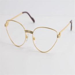 High Quality Gold Optical Eyeglasses Mens Large Square eye glasses Women Design Classical Model glasses with box327q