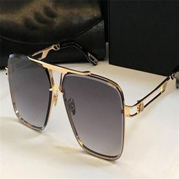 men glasses design sunglasses player square K gold frame crystal cut lens high-end top quality outdoor eyewear with case2661