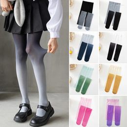 Women Socks Tights Gradient Candy Colourful Pantyhose Trendy Bottomed Female Sexy Stockings Winter Warm Party Leggings