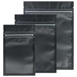 Assorted Sizes Matte Clear Black Black Zip Lock Bags 100pcs PE Plastic Flat Ziplock Package Bag 201022244D