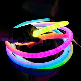 12V 5M WS2811 Addressable 5050 RGB LED Pixel Neon Sign Tube Flexibe Strip Light 360 Round 360LEDs PVC IP67 Waterproof Dream Colour 207z