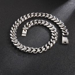 Chains Fashion Hiphop Hip Hop Simple Titanium Steel Men's Cuban Necklace Jewellery