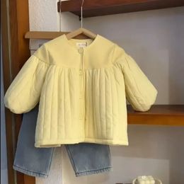 Jackets 2023 Baby Korean Children s Clothing Cotton Clip Girls Thickened Coat 231213