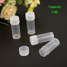 5ml Plastic Pill Bottle Mouth Tips Containers Storage Box Sample Vial With Lid for Test Needle Holder Case Container Smoking Accessories LL