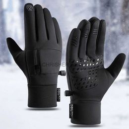 Ski Gloves Outdoor Snow Sports Guantes Winter Waterproof Ski Gloves Keep Warm Fleece Cycling Mittens Driving Fishing Hiking Climbing GlovesL23118