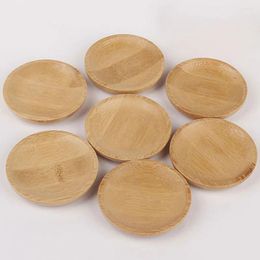 Dinnerware Sets 4 Pcs Appetizers Plate Bowl Soy Sauce Seasoning Dish Dipping Bowls Small Snack Bamboo Side Dishes Cups
