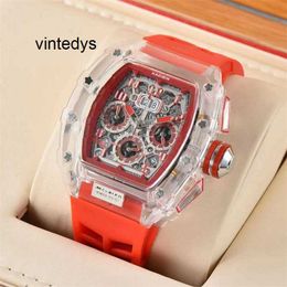 Watches for Men New Shape Transparent Needle Running Second Rotating Chassis Fashion Calendar Watch