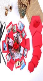 Surprise Creative Explosion Couple Box Diy Hexagonal Po Scrapbooking For Birthday Valentine039s Day Wedding Gifts8622928