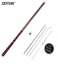 Goture Rod Combo Telescopic Fishing Rod 30M72M Carbon Fiber 2837 Power Hand PoleFishing Float RigSpare Topthree Tips2016666