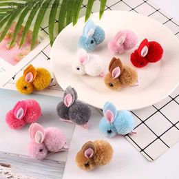 Headwear Hair Accessories Cute Hair Ball Rabbit Hair Clip Children's Girl Animal Hairpins Simple Hair Accessories Headwear Barrette Stick HairpinL231214