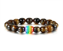Tiger Eye Lucky Stone Gay Bracelet Spiritual Meditation Energy Healing Beads Bracelet Stretch Bracelet8837744