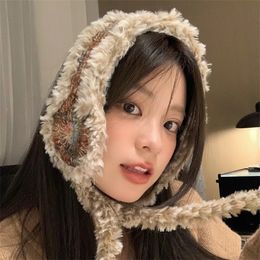 Fashion Muffs Winter Plush Earmuffs Women Soft Stretch Knit Headband Thickened Crochet Ear Warmer Hair Band Orejeras De Invierno 231214