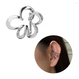 Backs Earrings Women Cuff Ear Clip Hollow Flower Shaped Cuffs Alloy Material Party Jewelry Gift