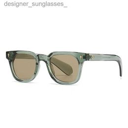 Sunglasses Retro Square Men Rivets Sunglasses Shades UV400 Fashion Women Green Sun GlassesL231214
