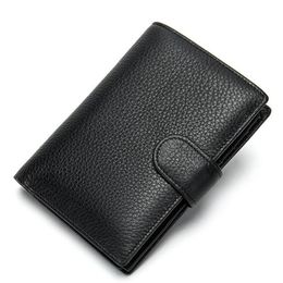 Wallets Genuine Leather Wallet Men Passport Holder Coin Purse Magic Walet PORTFOLIO MAN Portomonee Mini Vallet Cover242p