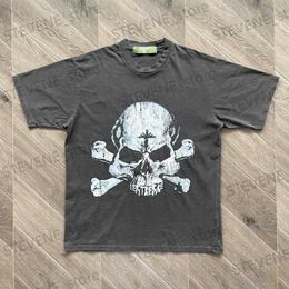 Men's T-Shirts Vertabrae Cotton Short Sleeve Unisex Skull Print Extra Large Short T T231214