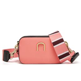 designer MJ Multi-color snap bag DTM Famous Letter Brands Pu bag Handbag Women's Wide Strap Shoulder Bag Fashion leather Italic Flash Strap Purse High Texture