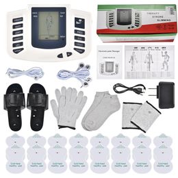 Portable Slim Equipment Full Body Tens Muscle Electrostimulator EMS Acupuncture Therapy Massage 16pads Digital Meridian Physiotherapy Apparatus Set 231214