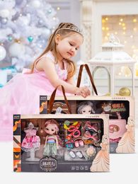 Beauty Fashion Girls Doll Set Princess Gift Box Little Toys 231213