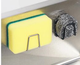 Kitchen Storage 304 Stainless Steel Drain Rack Household Perforation-free Wall Hanging Sink Sponge Wipe Ball 1PC