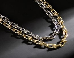 New Fashion 68mm 18inch Gold Silver ColorsLink Chain Necklaces for Men Women Nice Gift73143269395790