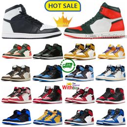 1 Reverse Panda Shoe 1s Solefly Basketballschuhe Hohe Herren Schwarz Weiß Art Basel Gelb Ocker Celadon Royal Reimagined Satin Bred Gift Giving Laney Sneakers Trainer