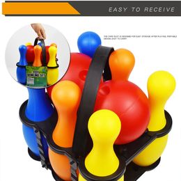 Bowling Kids Set Game Skittle and Balls Sports Educational for Home Kindergarten Toddler 231213