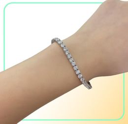 OEVAS 100 925 Sterling Silver Created Moissanite Gemstone Bangle Charm Wedding Bracelet Fine Jewellery Whole Drop Fact85164587072894