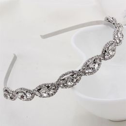 Fashion bridal wedding headband Wedding party romantic crystal rhinestone hairband bride high quality hair accessories for women2906