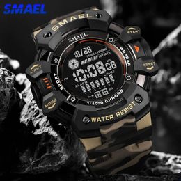 Wristwatches SMAEL Camo Style Men Outdoor Sports Watch Fashion Student Waterproof Digital Wristwatch Adolescent Multifunction Wristwatch 231213