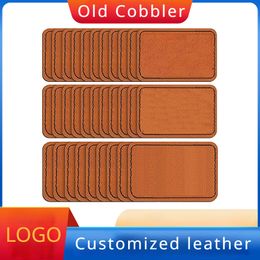 0C JW46177 B001 Customized Leather Logo Sticker DIY PU Material Patch, Laser Engraved Hot Stamping Pattern or Letter