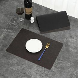 Table Mats Scratch-resistant Placemat Elegant Faux Leather Set Heat-insulated Decor Easy To Clean For Plates Dining