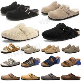 2024 Designer Sandals Birkin Stock Womens men Slippers Casual shoes Loafer Bostons Clogs Sandals Arizonas platform trainers Sneakers Fur Slides shearling suede