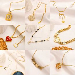 Pendant Necklaces Fashion Designer Jewellery Gold Plated High-end Stainless Steel Brand Letter Links Chains Necklace Wedding Jewellery Christmas Gift