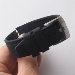 Watch Bands Arrival Fashion Watchband Curved End Soft Rubber Silicone Fit Brand Mens Watches Waterproof Strap For Sport 18 20 22mm277D