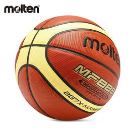 Balls Molten Basketball Ball Size 7 BG7X-MF888 Indoor and Outdoor Wear-resistant PU Soft Leather Training Game Men's Baloncesto Ball 7 231213
