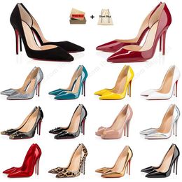 Designer -Kleiderschuhe für Frauen Luxus High Heels rot 6 cm 8 cm 10 cm 12 cm Balck Silber Sandalen Slingback High Heel Pointy Toe Pumps Gummi -Laibers -Plattform mit Box