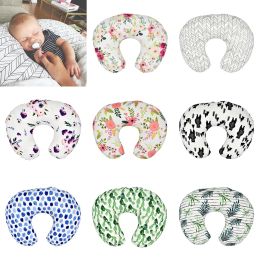 Baby Floral Nursing Soft Pillow Cover Infant Cuddle U Shaped Pillowcase Car Sofa Cushion Cover Kids Feeding Waist Pillowcase BJ