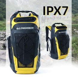 Outdoor Bags 30L Waterproof Backpack Diving Equipment Fins Bag Surf River Trekking Dry for Sailing Floating Boating Rafting 231214
