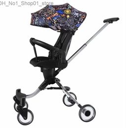 Strollers# Strollers# Foldable Baby Stroller Luxury Umbrella Pushchair Trolley Lightweight Pram For Travel Carriage Q231215