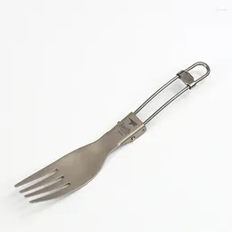 Knives Keith Titanium Fold Fork Camping Cutlery Outdoor Tableware Bacteriostatic Health Lightweight Portable