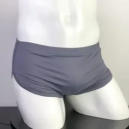 Underpants Detachable Men Sexy Arro Pants Boxer Briefs Ice Silk Underwear Shorts Trunks Elastic Comfortable Flat Corner