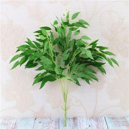 Artificial Flowers Willow Leaves Decorative Plants Home Living Room Decoration Artificial Plants Supplies For Party Decoration275j